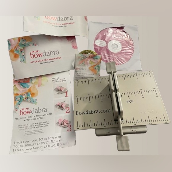 Darice BOW2300 Mini Bowdabra Hair Bow Making Kit (1Kit), Gray - Picture 3 of 13